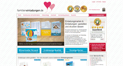 Desktop Screenshot of familieneinladungen.de