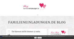Desktop Screenshot of blog.familieneinladungen.de