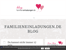 Tablet Screenshot of blog.familieneinladungen.de